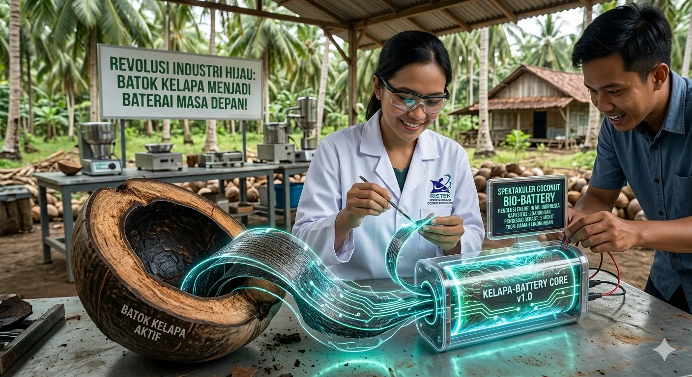 BREAKING NEWS: Revolusi Industri Hijau, Ilmuwan Temukan Cara Mengubah Batok Kelapa Menjadi "Baterai Masa Depan"!