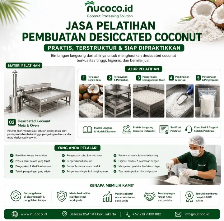Pelatihan pembuatan Desiccated Coconut